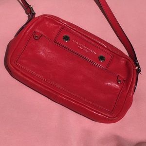 Mbmj red lambskin crossbody